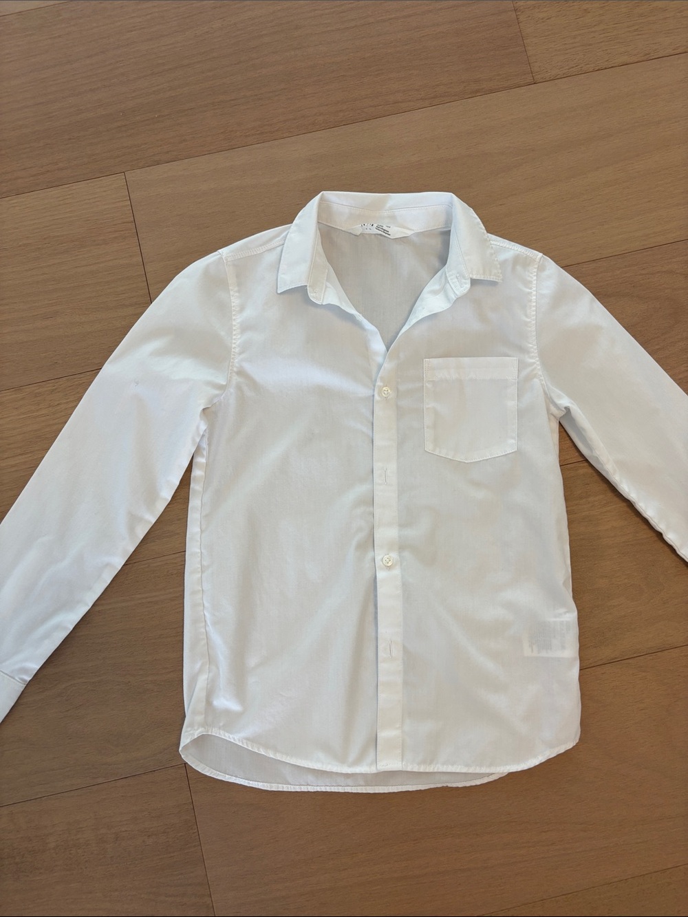 H&M White Long-Sleeve Dress Shirt